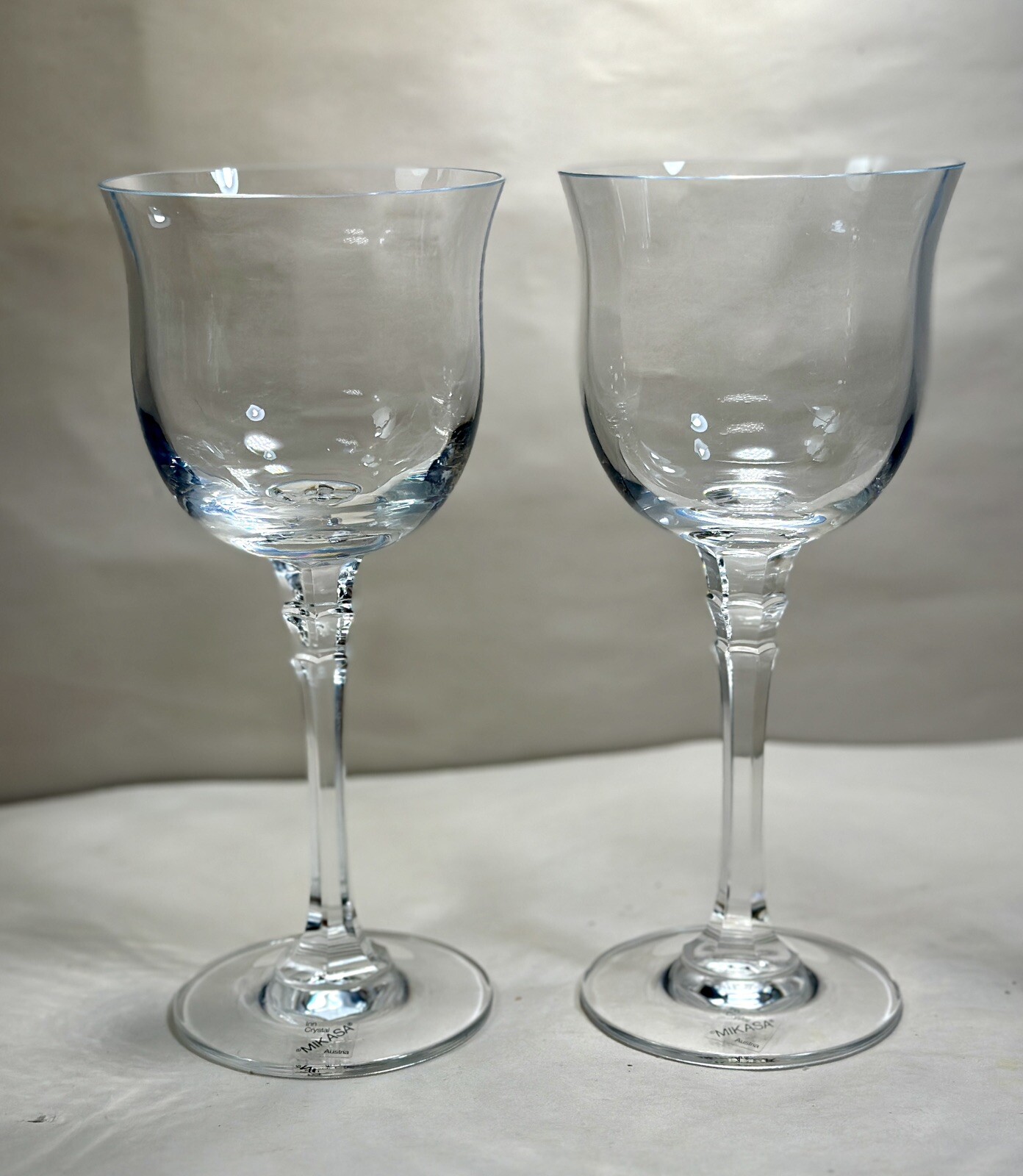 Two (2) Water Goblets - Kensington by MIKASA - Unboxed, Mint