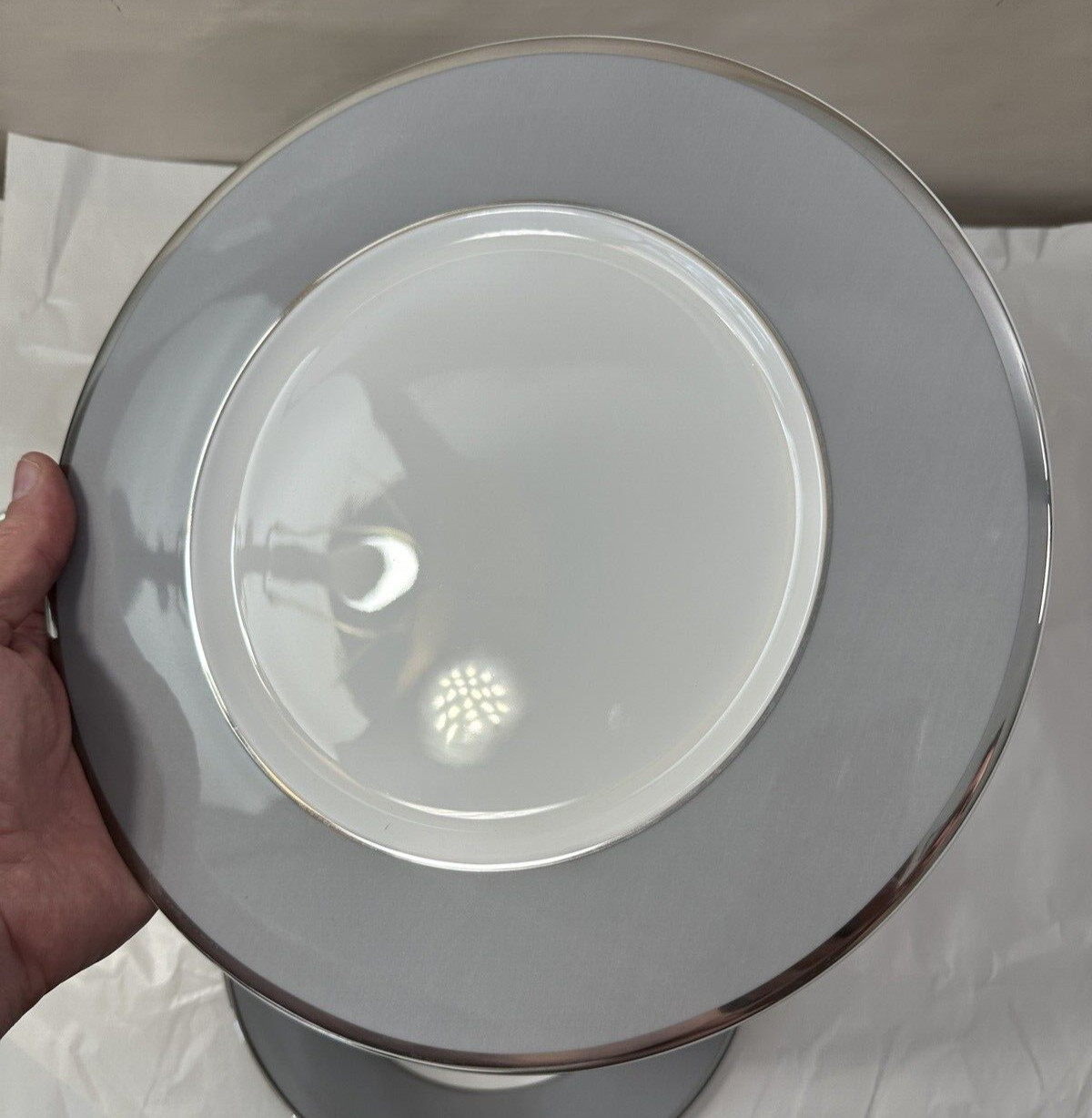 Mikasa Color Studio Grey and Platinum 5-pc Dinnerware Set - Unboxed, Unused - Image 2