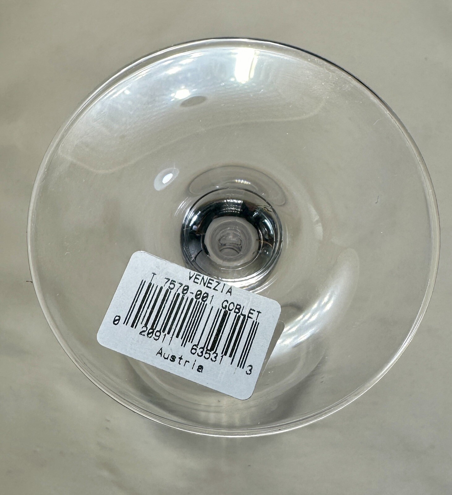 Mikasa Venezia Crystal Water Goblet - 9 1/8" - Sticker on Base - Unused - Image 1