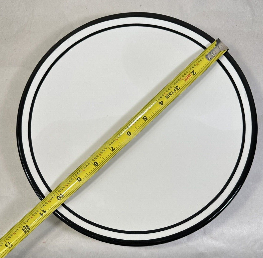 Set of 2 Dansk Circa Black Dinner Plates - Black Bands - 10-3/4" - Image 2