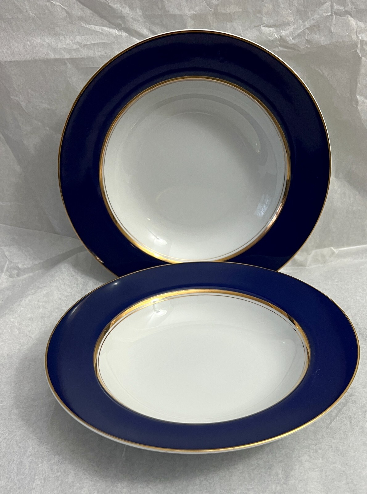 Cathy Hardwick Mikasa Royal Cobalt Blue 8 3/8" Soup /Salad / Cereal Bowls L6058