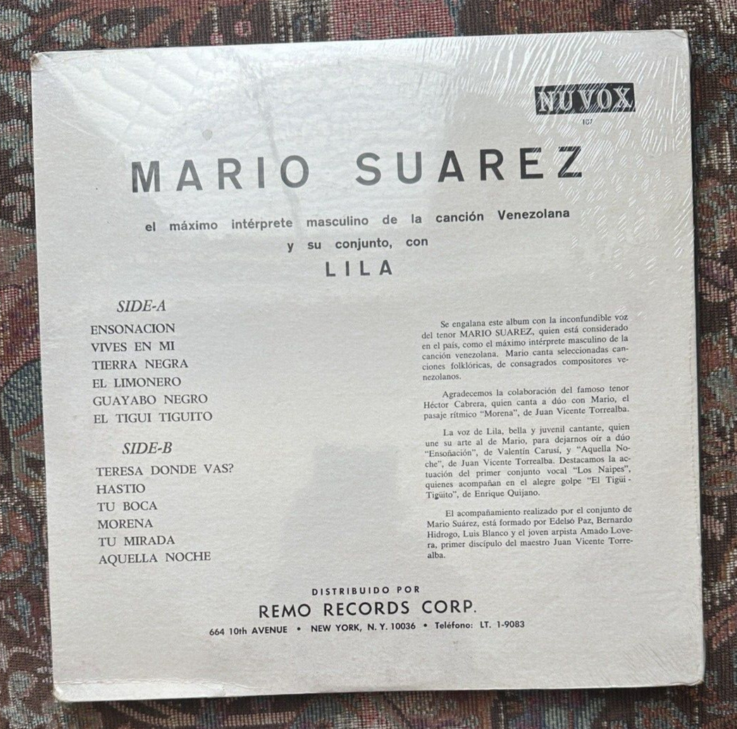 SEALED: Mario Suarez "Voces De Oro De Venezuela" - NUVOX 107 - Image 1