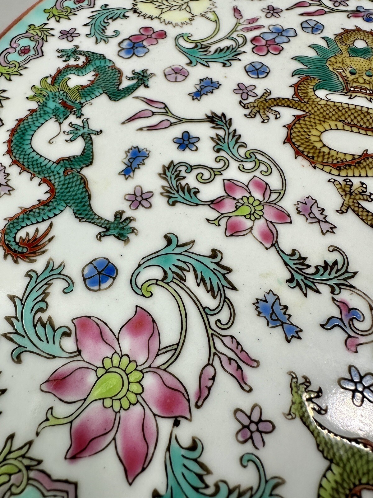 Hand Painted Plate From China - Dragons - 10" - Image 5