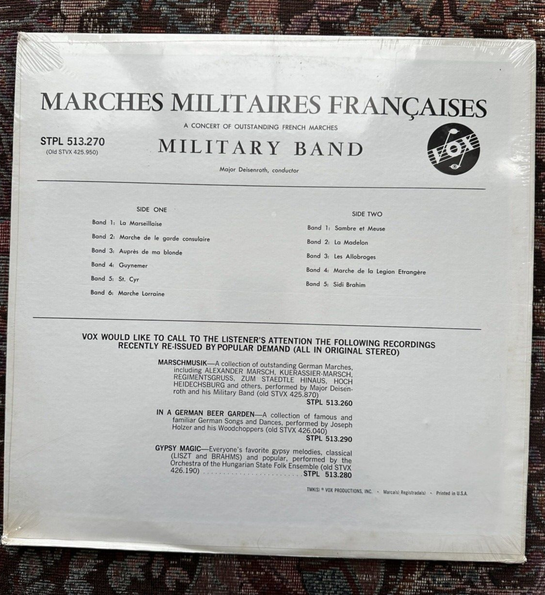 SEALED: Marches Militaires Francaises (A Salute To France) - VOX STPL 513.270 - Image 1