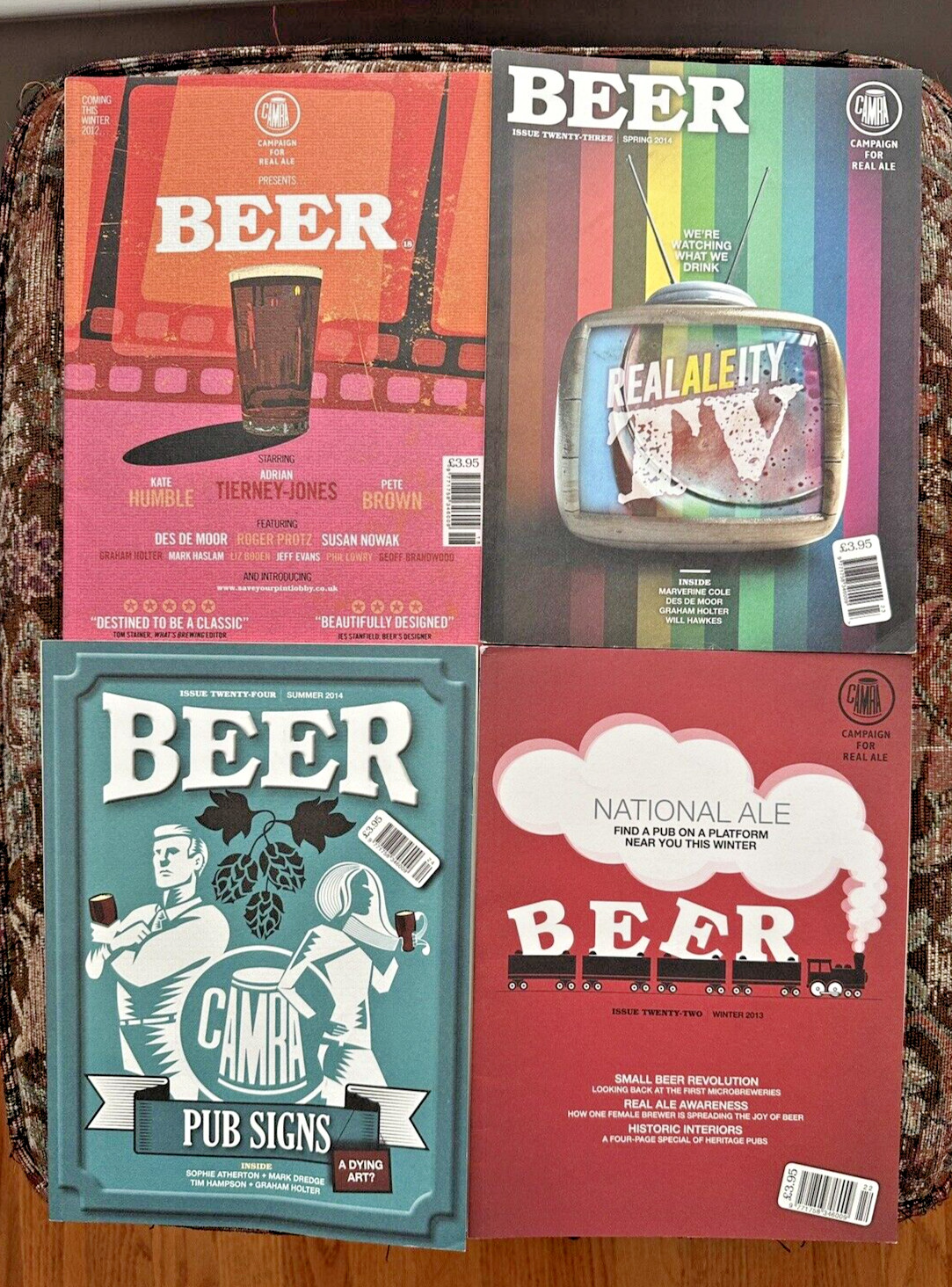 Four Issues of "Beer" Magazine, UK Publication - 2012, 2013, 2014 - Breweriana