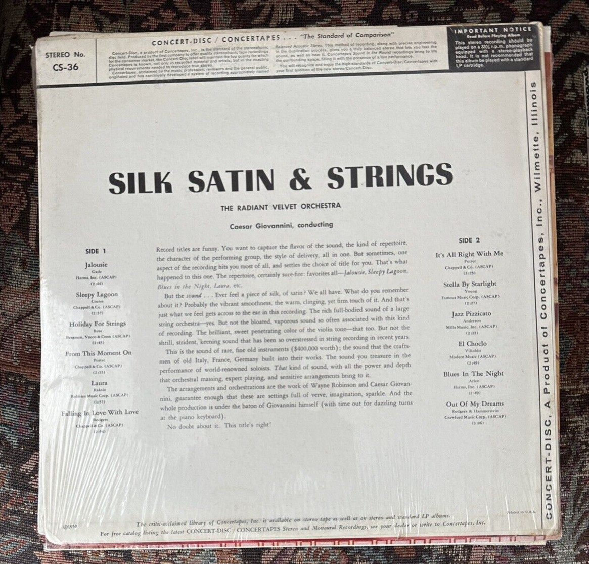 SEALED: Caesar Giovannini - Silk, Satin, And Strings- Stereo CS-36 - Image 1
