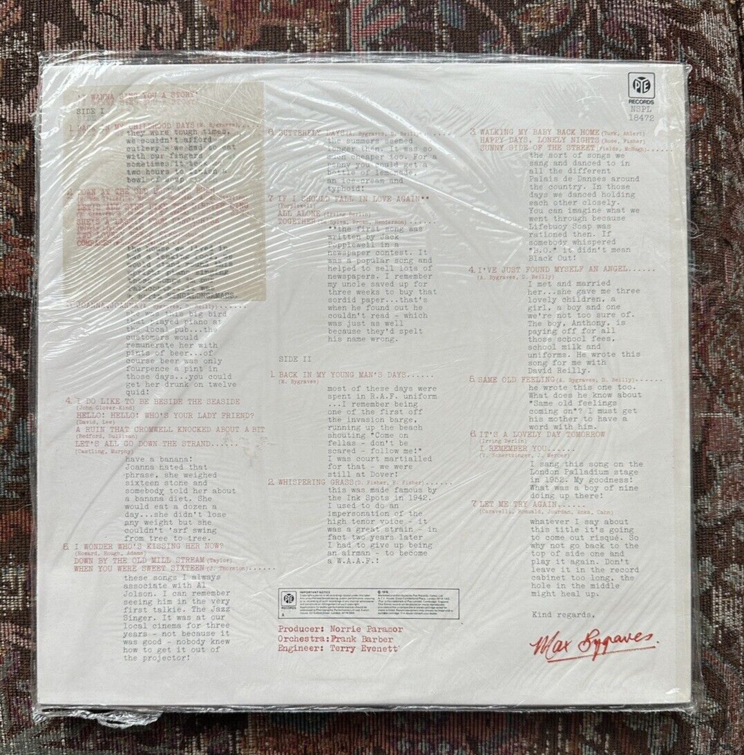 SEALED: Max Bygraves -  I Wanna Sing You a Story - British Pye - Image 1