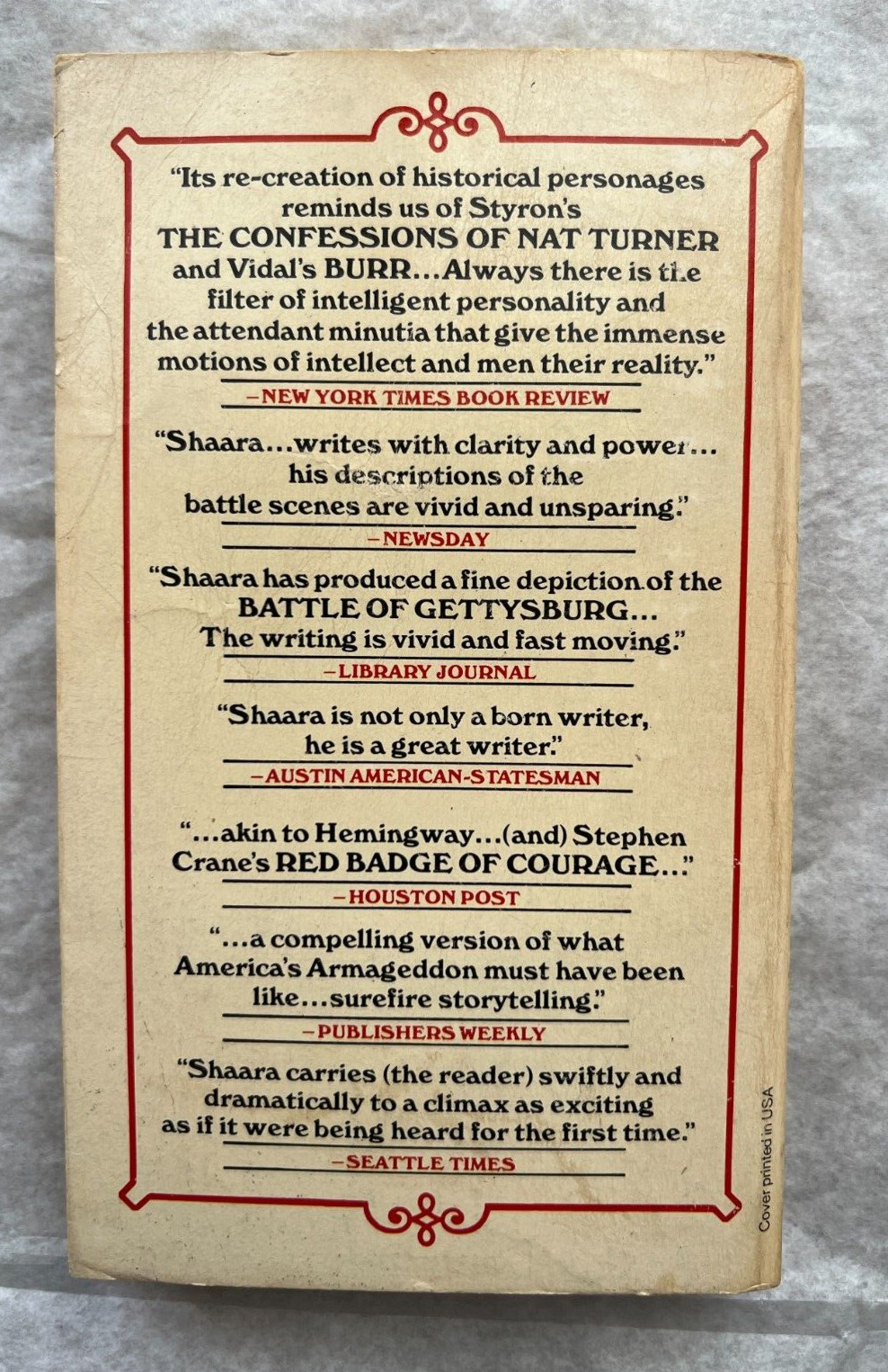 The Killer Angels: Michael Shaara - Ballantine PB, 1978 - Image 3