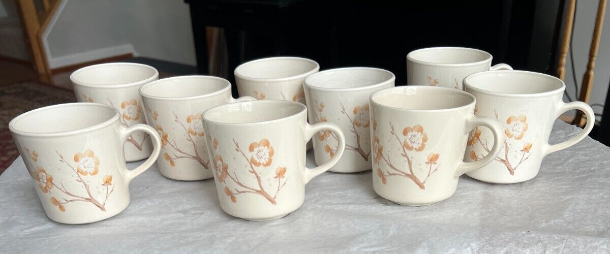 Nine (9) Corning Corelle China Blossom Mugs / Cups - EUC - Image 3