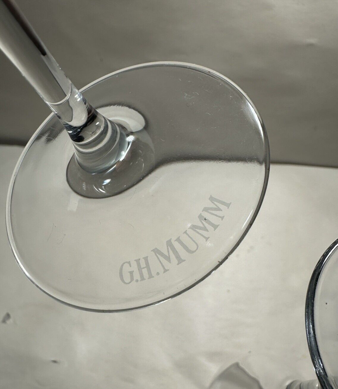 G.H. MUMM Brut Cordon Rouge Champagne Flute Tulip Glasses Barware Set 2 France - Image 2