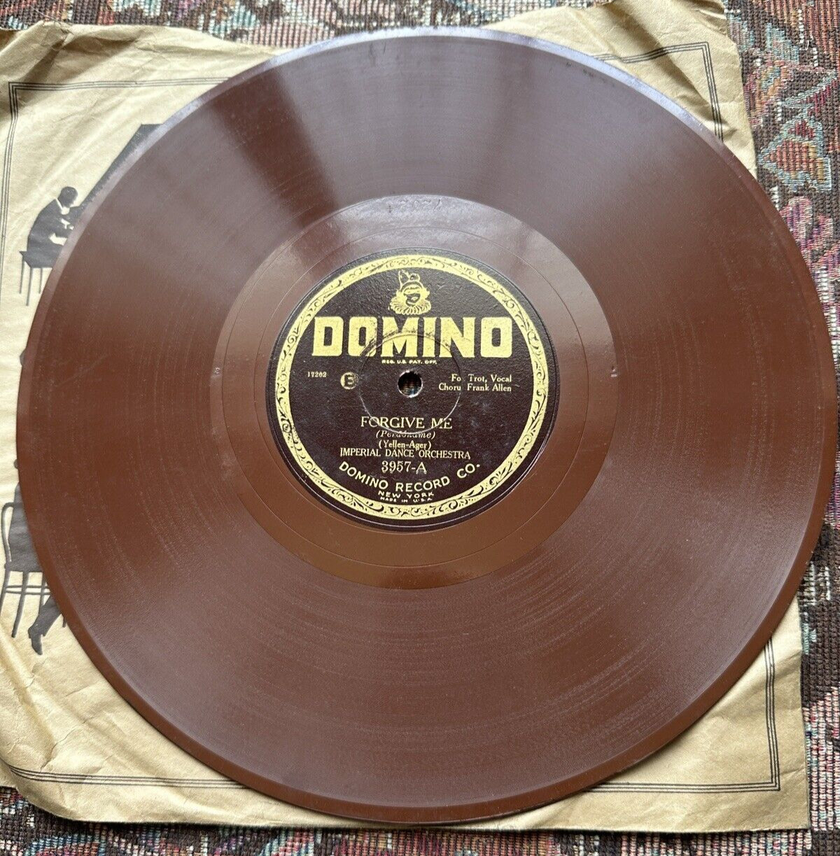 Imperial Dance Orchestra - All I Want Is You / Forgive Me - Domino Record 78rpm - Image 2