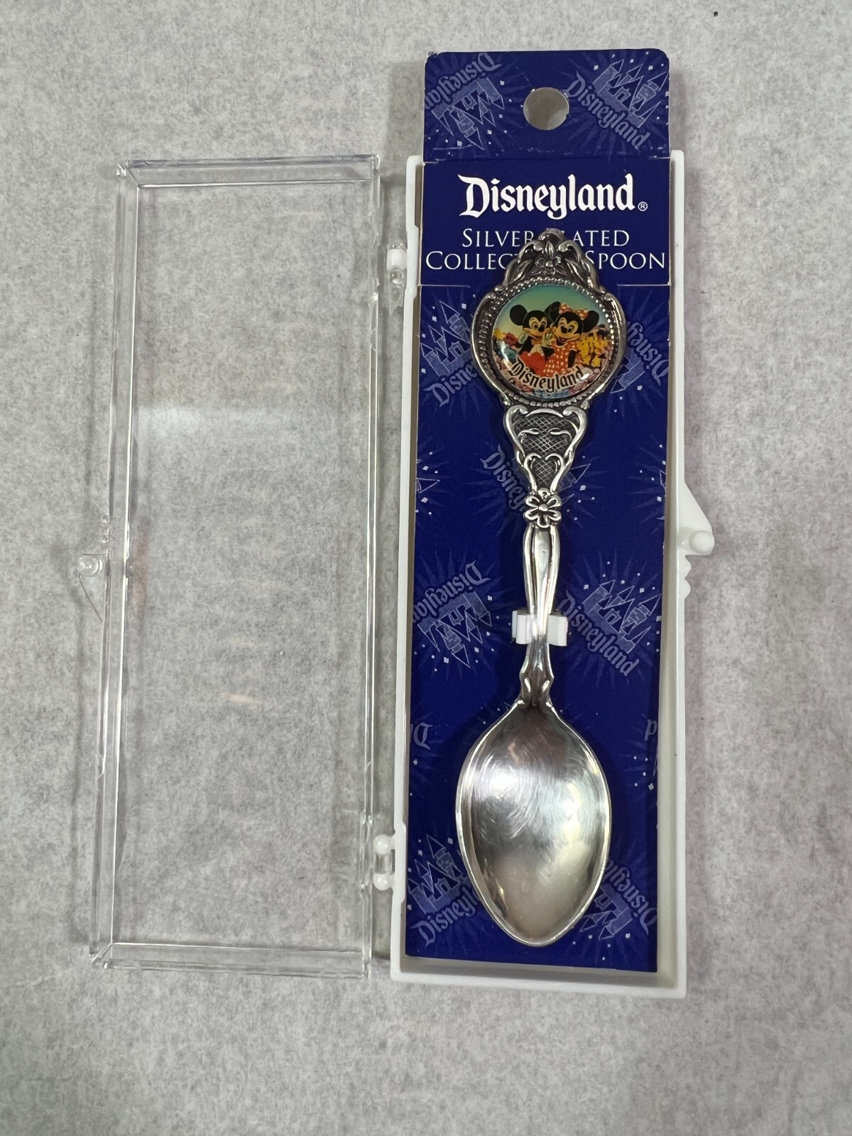 Vintage Disneyland Silverplated Spoon - Original Case - Mickey & Minnie Mouse - Image 1