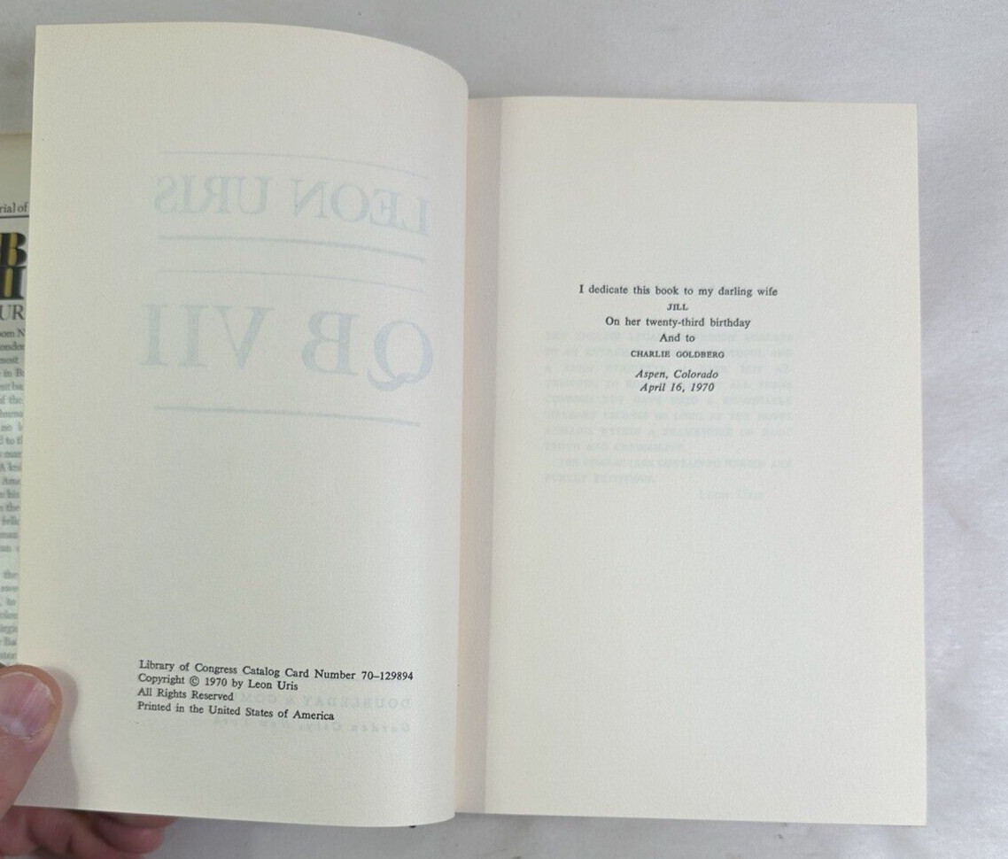 QBVII by Leon Uris - 1970 First Ed. DJ - Image 4