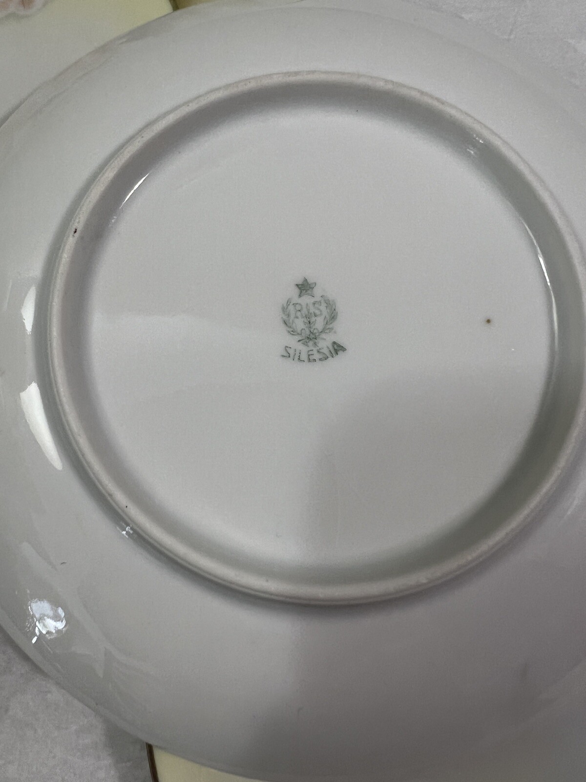 R&S Tillowitz Silesia - Three Porcelain Plates 6.25" - Pink / Yellow Roses - Image 6