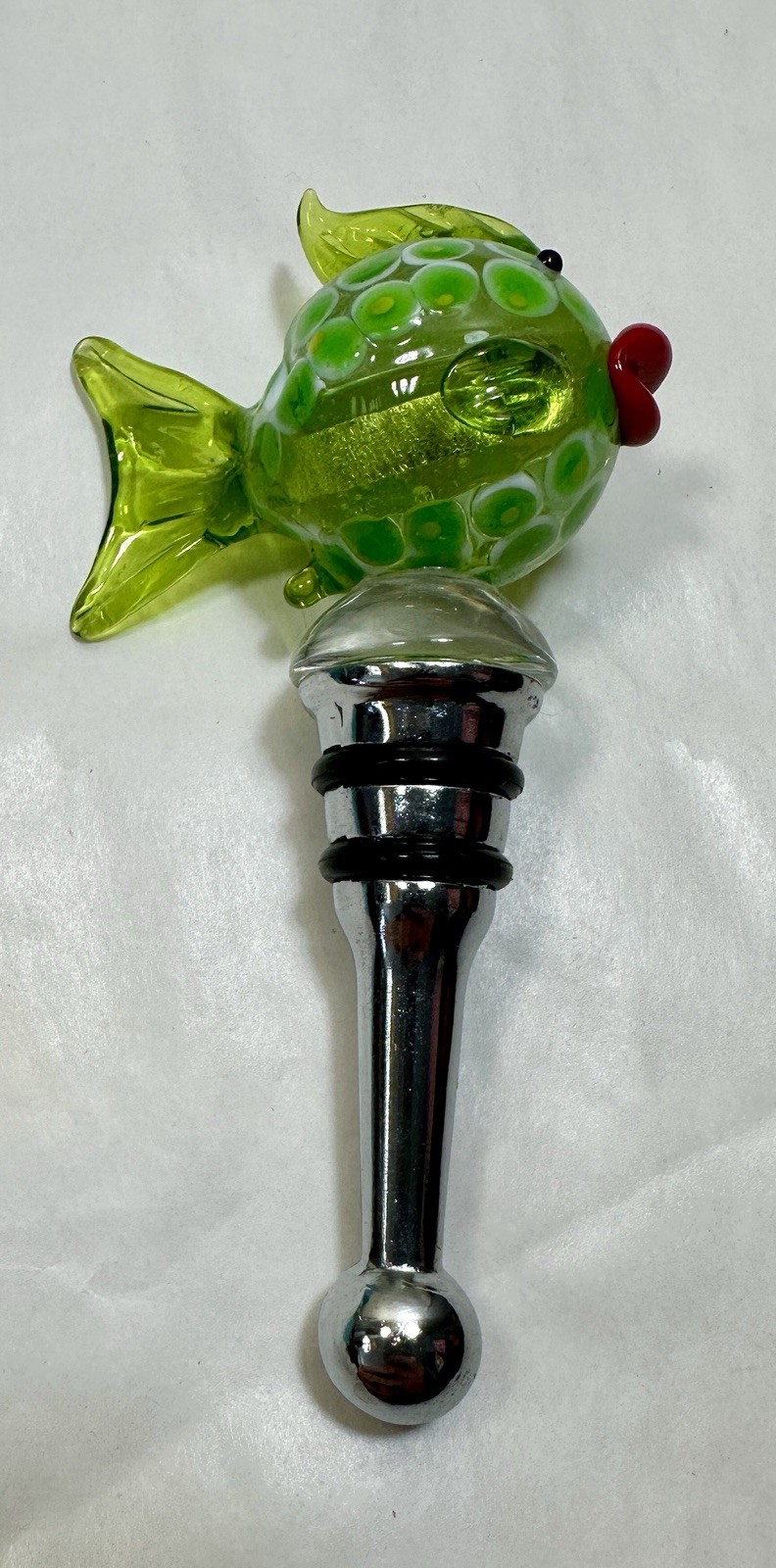 Venice Murano Glass Blowfish Bottle Stopper by Two's Company - New in Box - Image 4