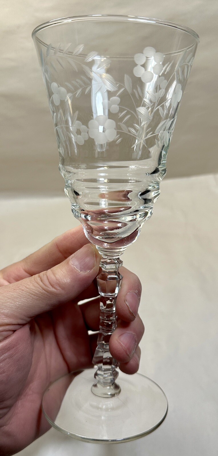 Set of Two (2) Libbey Rock Sharpe Halifax #3005-2 Stemmed Water Goblets - MINT - Image 1