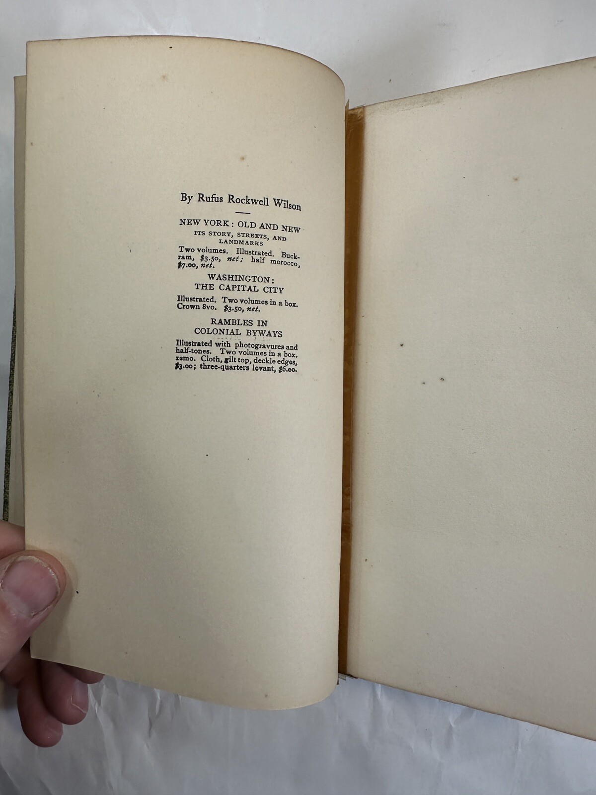New York Old & New Its Story Streets & Landmarks Rufus Wilson Vol 1 of 2 1902 HC - Image 2