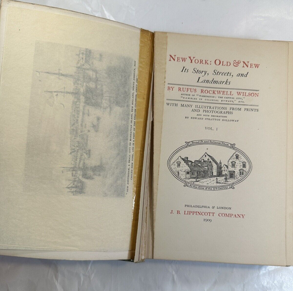 New York Old & New Its Story Streets & Landmarks Rufus Wilson Vol 1 of 2 1902 HC - Image 4