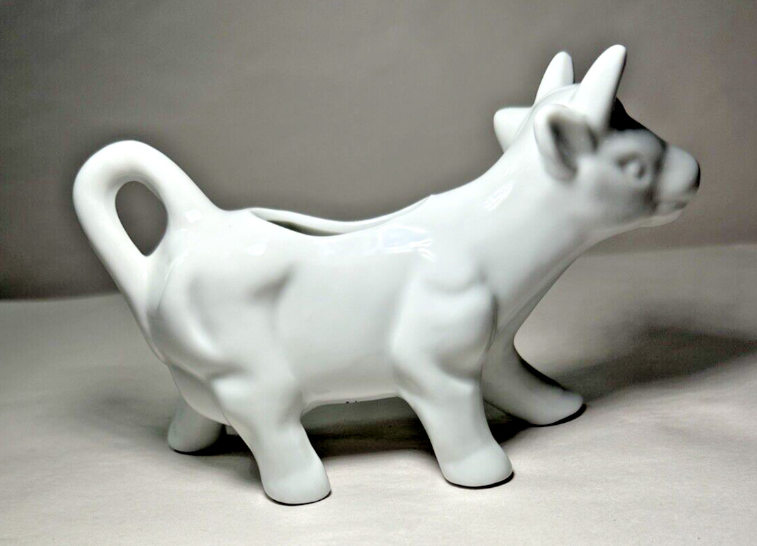 Pier 1 Imports Porcelain White Cow Creamer Pitcher  - Image 1