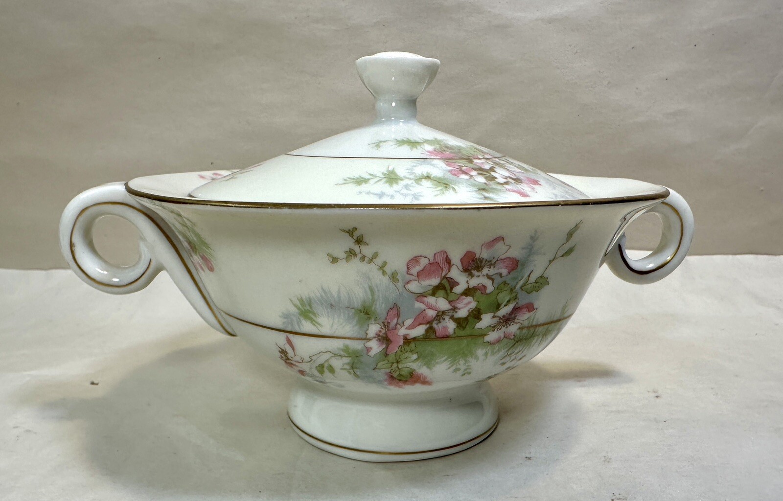 Theodore Haviland Apple Blossom Sugar Bowl and Lid - Immaculate