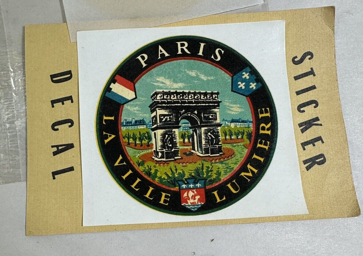 Arc de Triomphe - Paris "La Ville-Lumière” - Vintage 1975 Decal