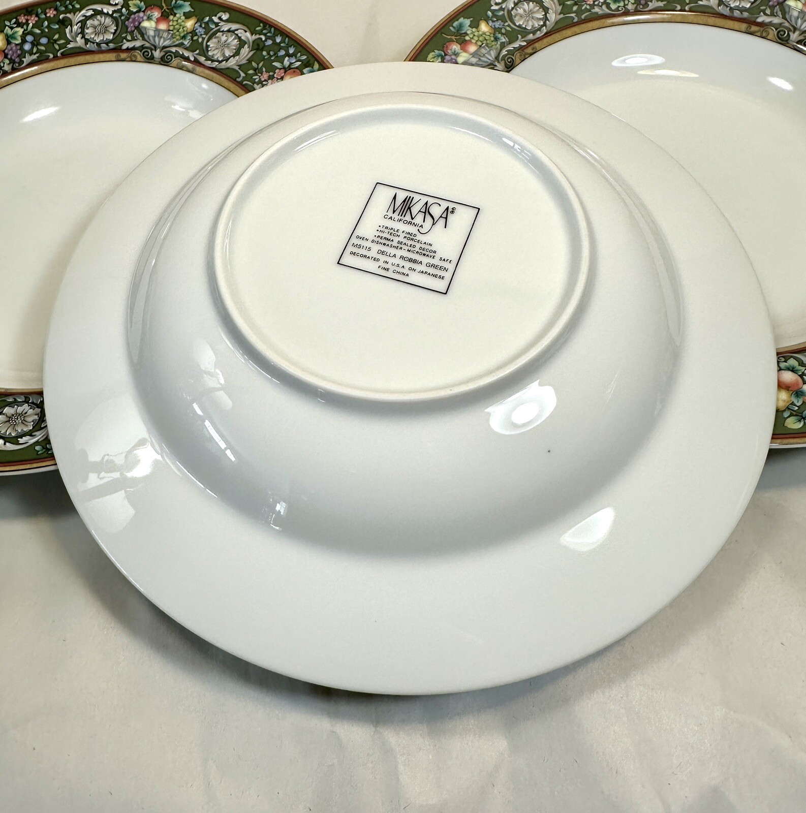 Set of Three Mikasa California Della Ribia Green 8.5” Soup Bowls - EUC - Image 5