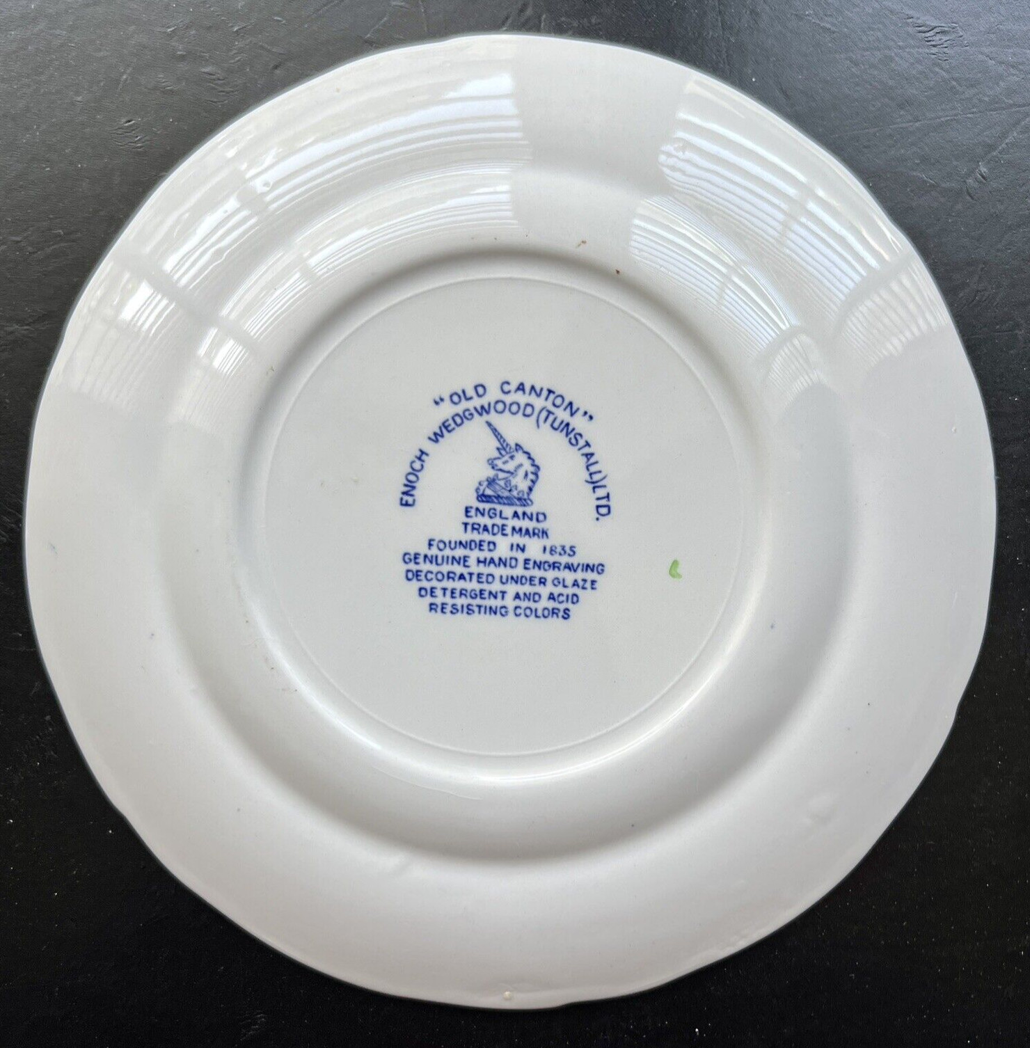 "Old Canton" Enoch Wedgwood England Salad / Bread Plate - 7" - Image 2