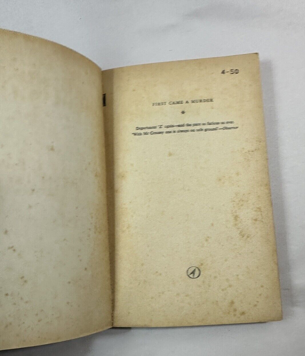 First Came a Murder (Department Z) - John Creasey - Image 1