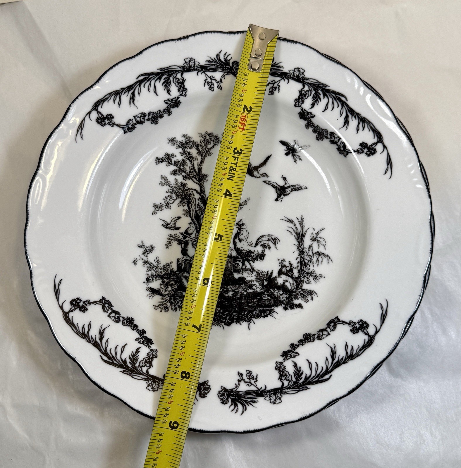 Aux Au Provence Rooster Soup Pasta Bowls Black French Country - Set of 2 - Image 5