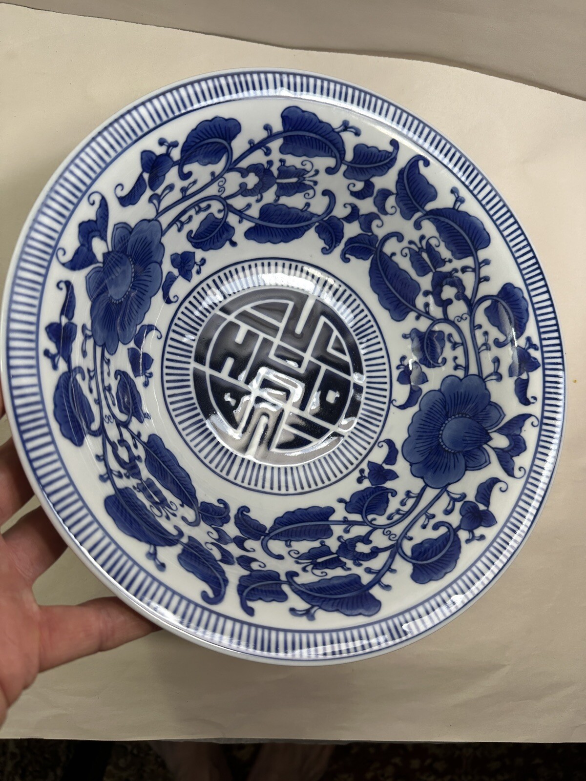 Vintage Bombay Company Large Blue & White Bowl - 10 3/8” - Immaculate - Image 5