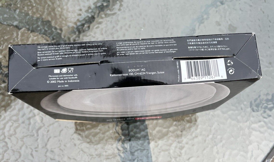 One Bodum Porcelain Place Setting - Dinner Plate, Bowl and Salad Plate - NIB - Image 1