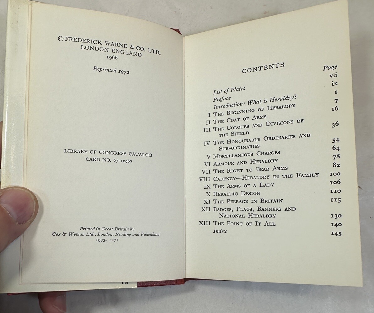 The Observer's Book of Heraldry, 1972 Reprint - HC DJ - Image 5