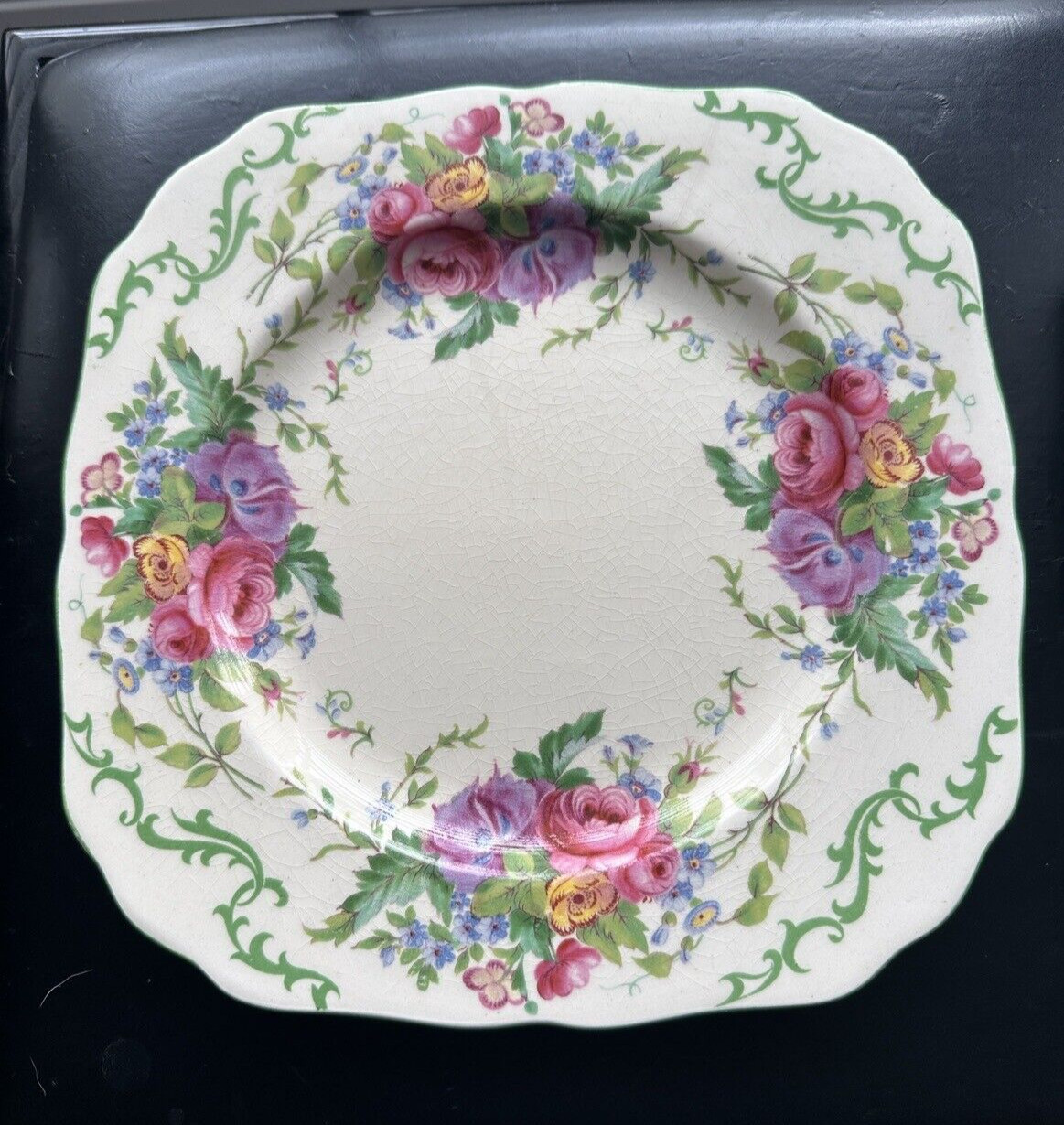 Two (2) Minton Kenilworth Floral Salad Plates - 8 9/16" - Glossy - 1910 - Image 4