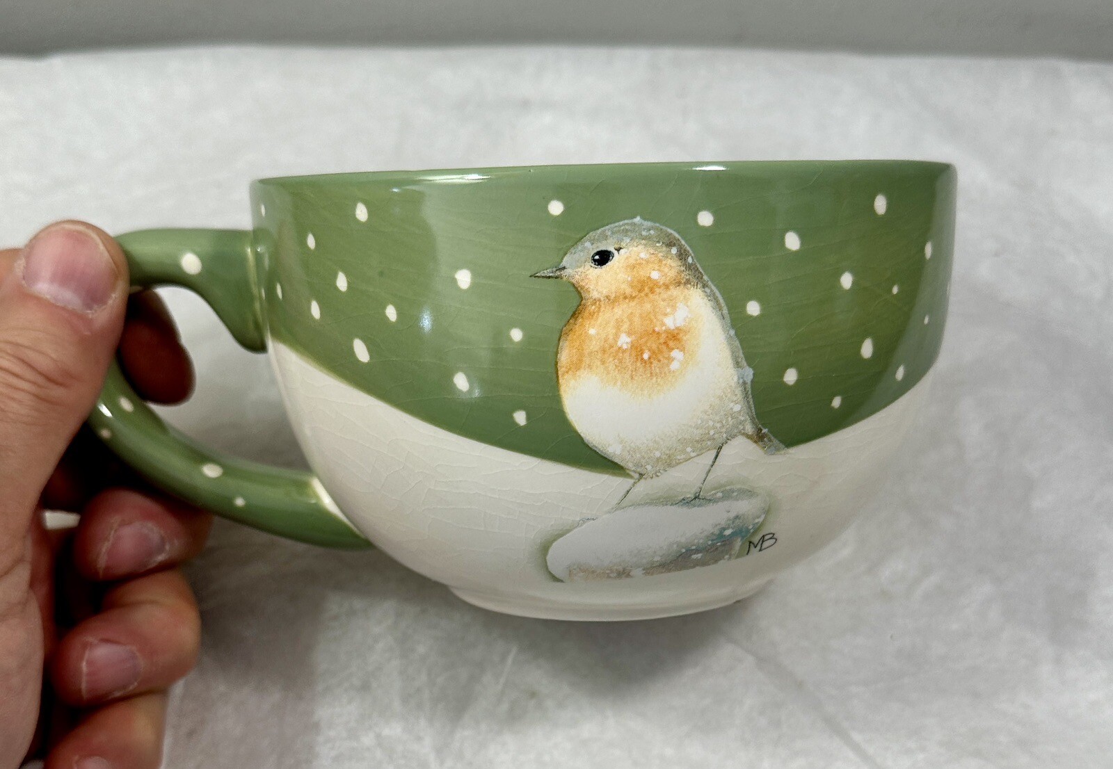 Two Marjolein Bastin Nature's Sketchbook Winter Snowbird Mugs/Cups - New W/Tags - Image 5