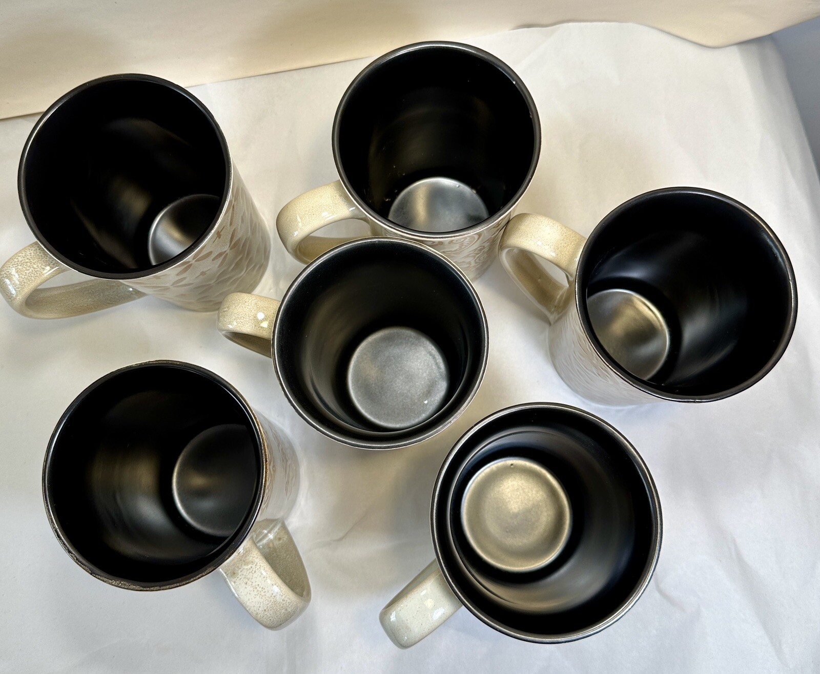 Mikasa Stoneware Coffee / Tea Mugs Gourmet Basics Vintage Ivory Set Of 6 - NEW - Image 4