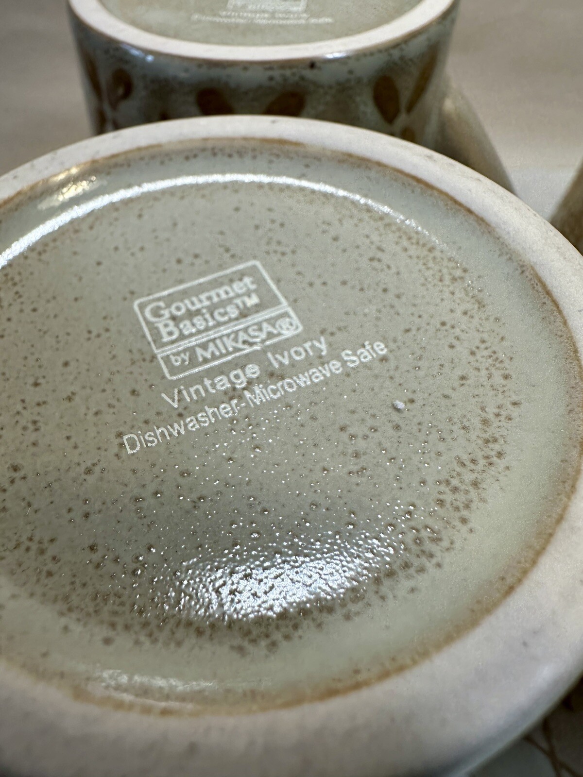 Mikasa Stoneware Coffee / Tea Mugs Gourmet Basics Vintage Ivory Set Of 6 - NEW - Image 8