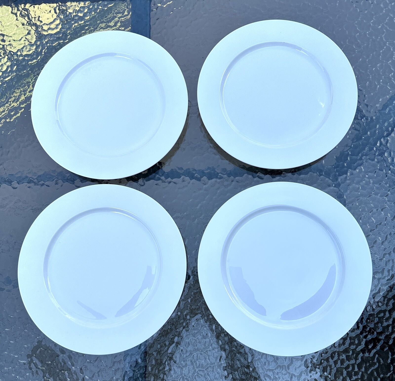 Four (4) SONBEL Restaurant Ware Porcelain Dinner Plates - 12"