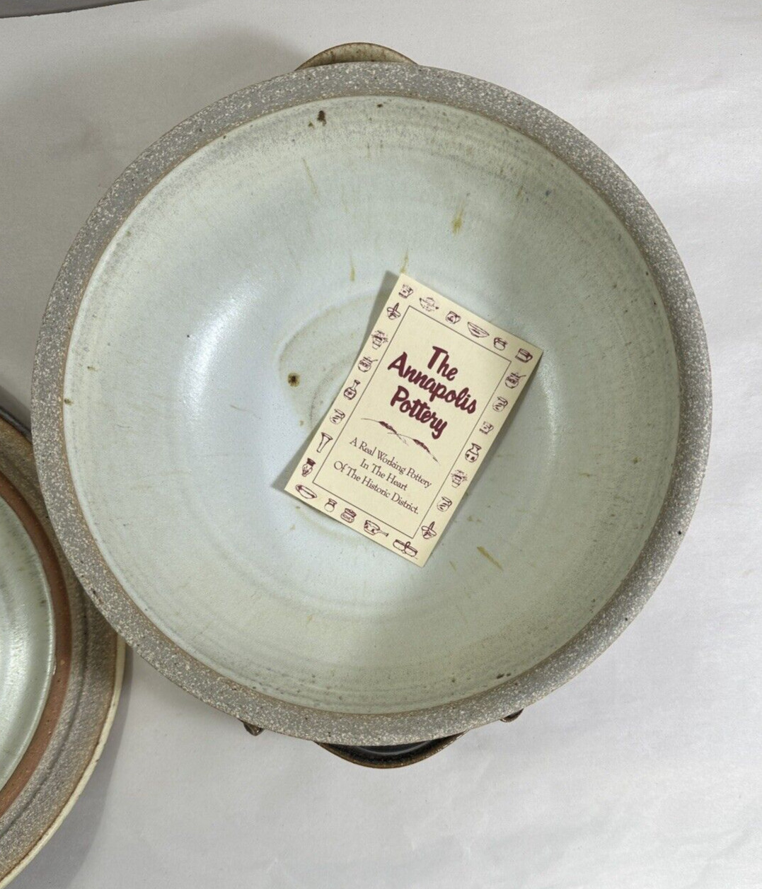 Annapolis Pottery Oven Ware - Covered 9" Casserole - Unused - Image 11