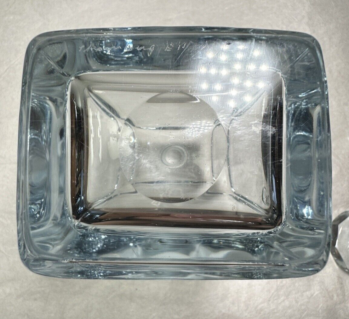 Strombergshyttan Crystal Decanter w/Round Stopper ~ Sweden / Signed / UNUSED - Image 6