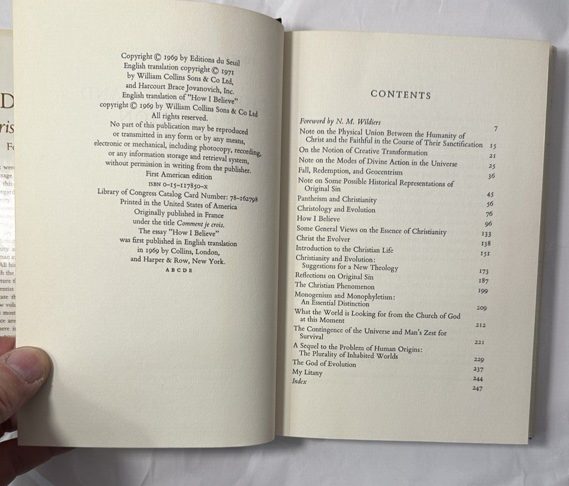 CHRISTIANITY AND EVOLUTION By Teilhard Pierre De Chardin - HC/DJ - Image 3