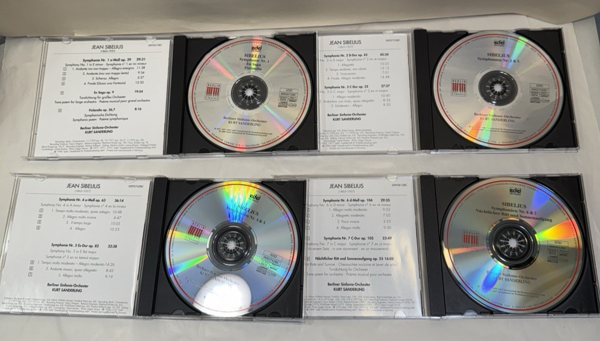 Sibelius - 7 Symphonies - BSO, Kurt Sanderling - Berlin Classics, 4-CD Set - Image 1