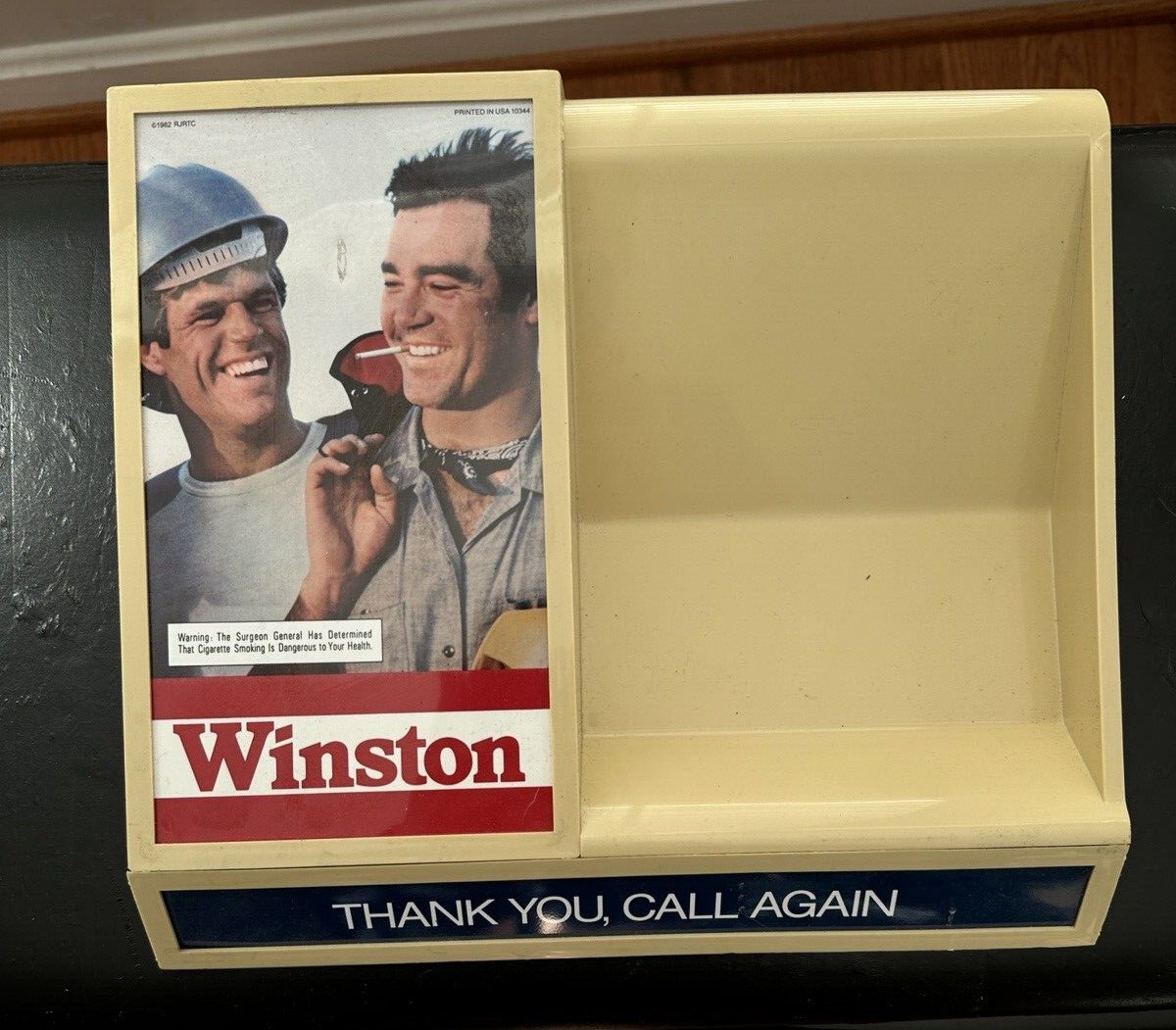 One (1) Vintage Winston Cigarette Plastic Store Display - 12" x 10 1/4"