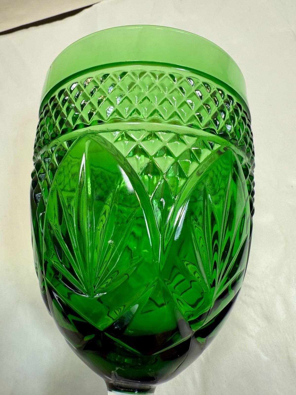 Antique Emerald by CRISTAL D'ARQUES-DURAND Water Goblet - NWOT - Image 2