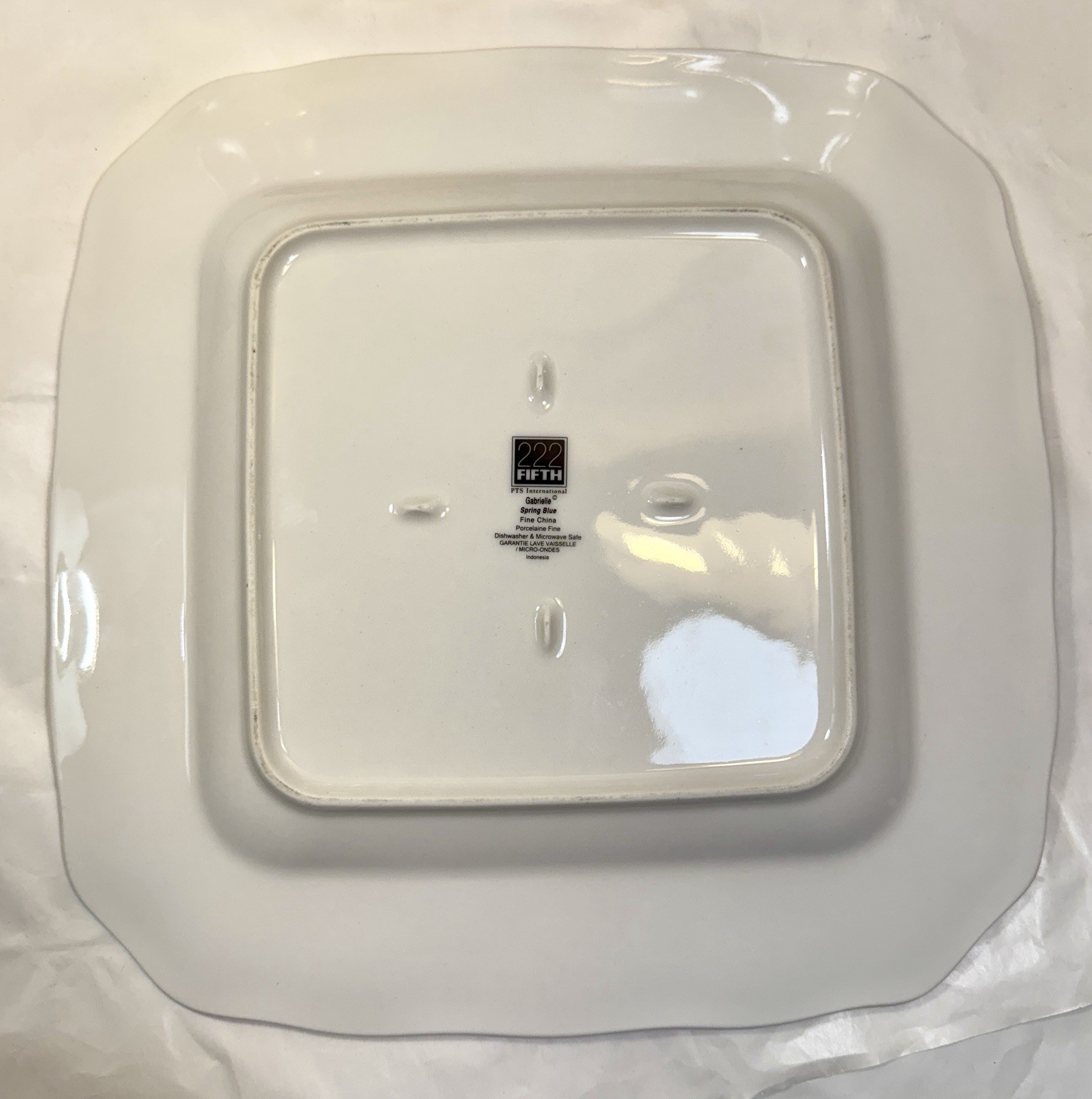 222 Fifth Gabrielle Spring Blue 11" Dinner Plates - Set of 2 - Image 5