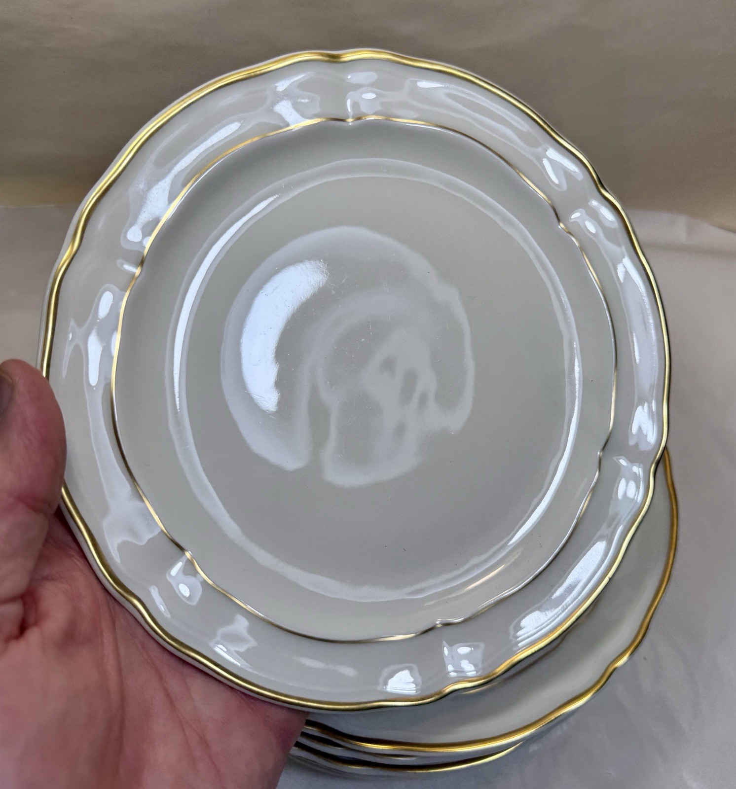 Set of 10 Limoges L.Bernardaud Louis IV Dessert / Pie Plates - 7-5/8" - Image 1