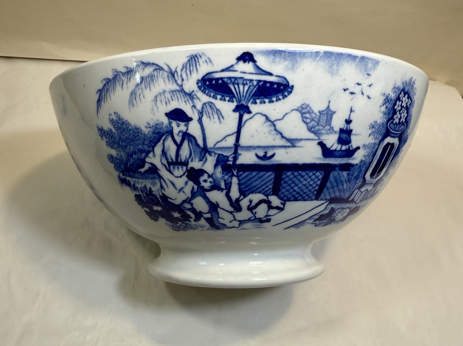 Petrus Regout & Co. Maastricht PaJong Porcelain Bowl Chinoiserie Transferware - Image 4