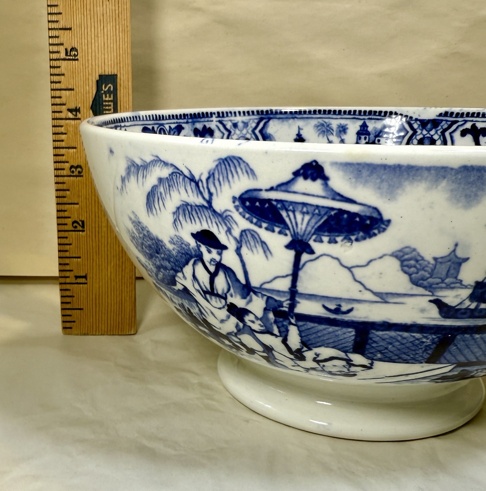 Petrus Regout & Co. Maastricht PaJong Porcelain Bowl Chinoiserie Transferware - Image 9