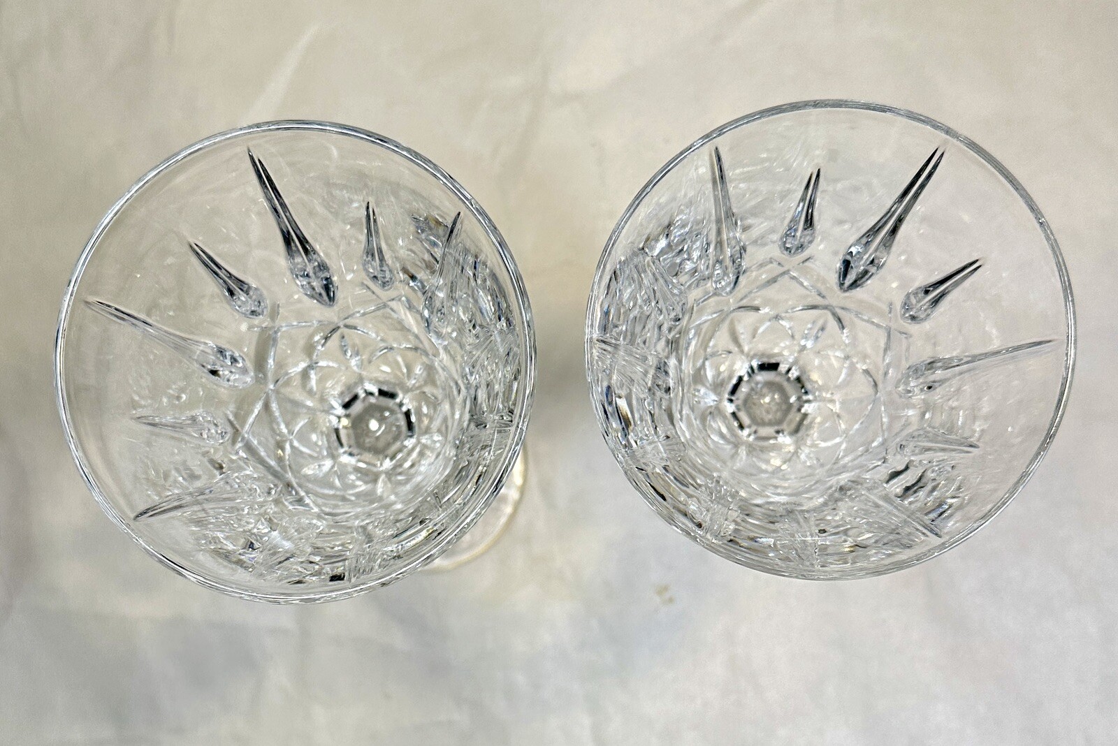 Set of Two (2) Noritake Germany Rockford Cut Crystal Wine Glasses 7.5” - Image 2