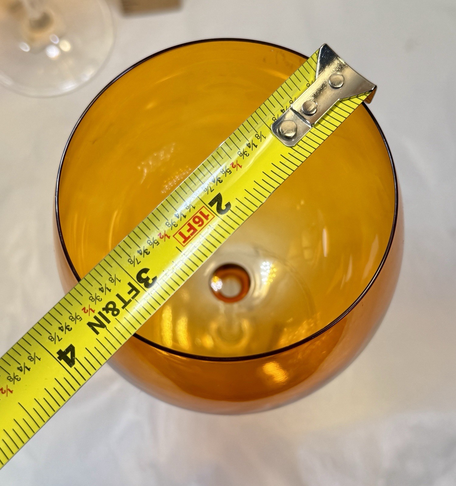 Crate and Barrel Orange Balloon Wine Glasses Set of 2 - NOS with Tags - Image 4