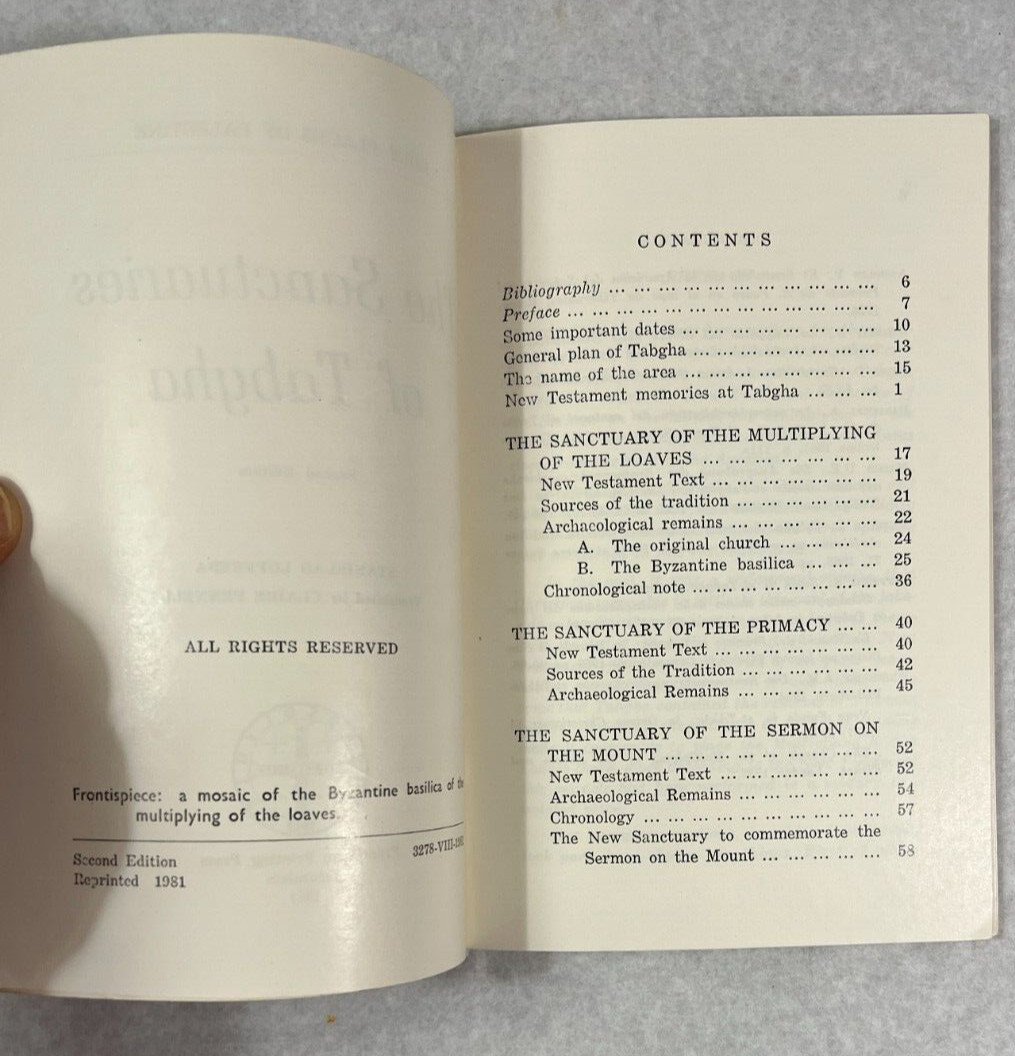 The Sanctuaries of Tabgha: Second Edition 1981 by Stanislao Loffreda - Image 1